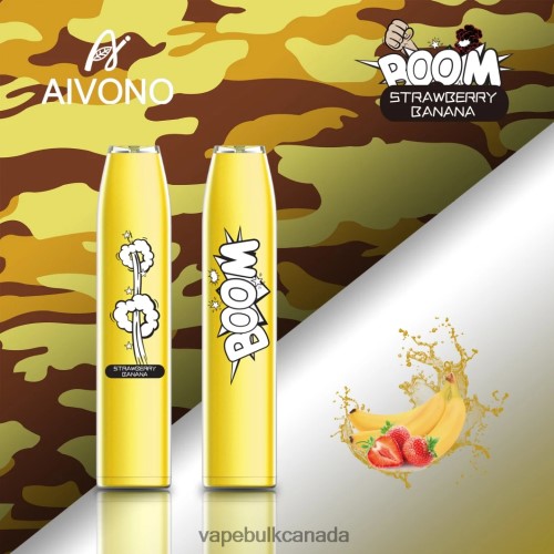 Vape Bulk Canada - Aivono AIM BOOM 600 Strawberry Banana 2J4F60363