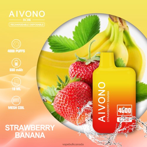 E Cigarette Wholesale - Aivono AIM BOXX 4000 Strawberry Banana 2J4F60231