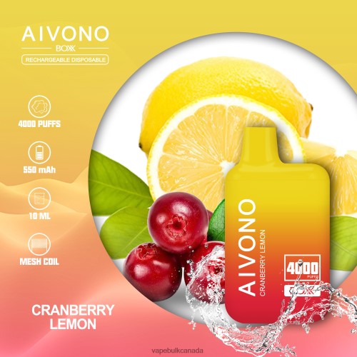 Vape Wholesale - Aivono AIM BOXX 4000 Cranberry Lemon 2J4F60218