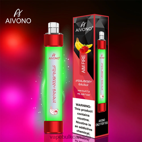 Vape Wholesale Canada - Aivono AIM FIRE 1000 Strawberry Banana 2J4F60332