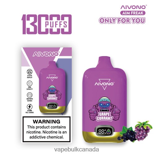 E Cigarette Wholesale - Aivono AIM FREAK 13000 Grape Currant 2J4F60251