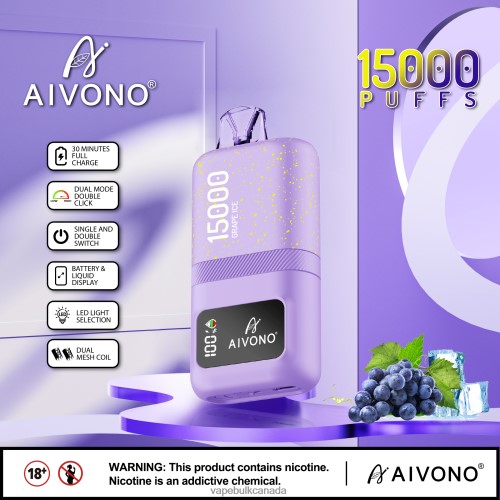 E Cig Wholesale - Aivono AIM magic 15000 Grape Ice 2J4F6060