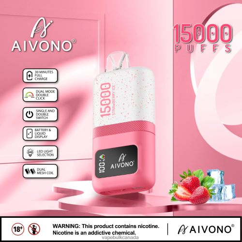 E Cigarette Wholesale - Aivono AIM magic 15000 Strawberry Ice 2J4F6071