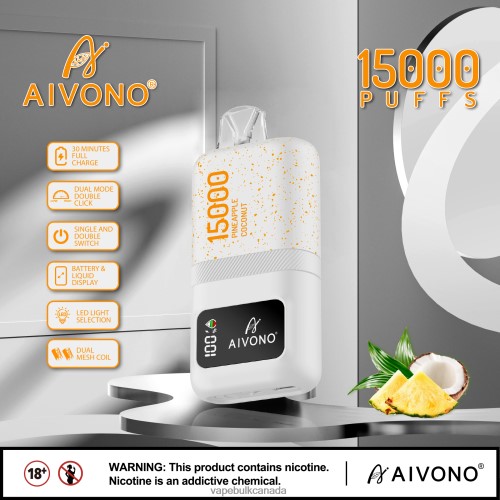 Vape Wholesale Canada - Aivono AIM magic 15000 Pineapple Coconut 2J4F6072