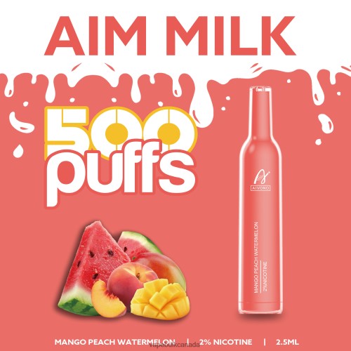 Vape Wholesale - Aivono AIM MILK 500 Mango Peach Watermelon 2J4F60268