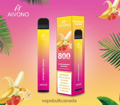 Vape Wholesale Canada - Aivono AIM PLUS 800 Strawberry Banana 2J4F60192