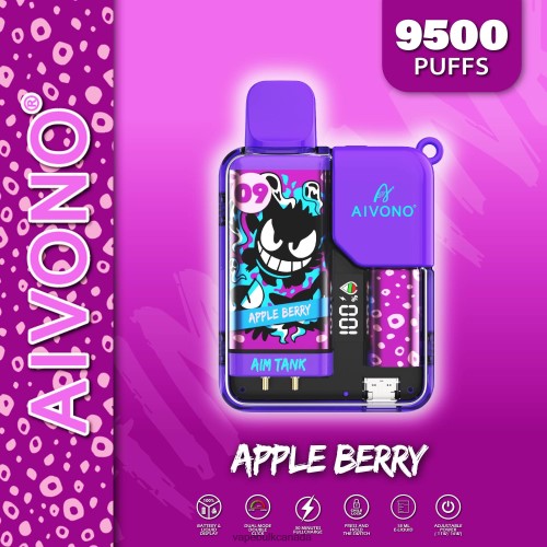 Vape Bulk Canada - Aivono AIM TANK 9500 Apple Berry 2J4F6043