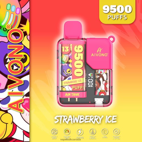 Vape Wholesale - Aivono AIM TANK 9500 Strawberry Ice 2J4F6038