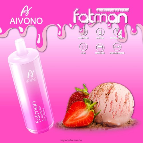 E Cigarette Wholesale - Aivono FATMAN 6800 Strawberry Ice Cream 2J4F6021