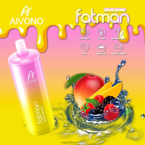 Vape Juice Wholesale Canada - Aivono FATMAN 6800 Mixed Mango 2J4F6026