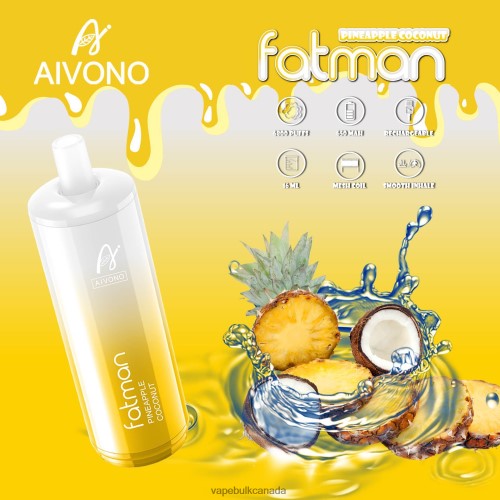 Vape Wholesale Supplier Canada - Aivono FATMAN 6800 Pineapple Coconut 2J4F6029