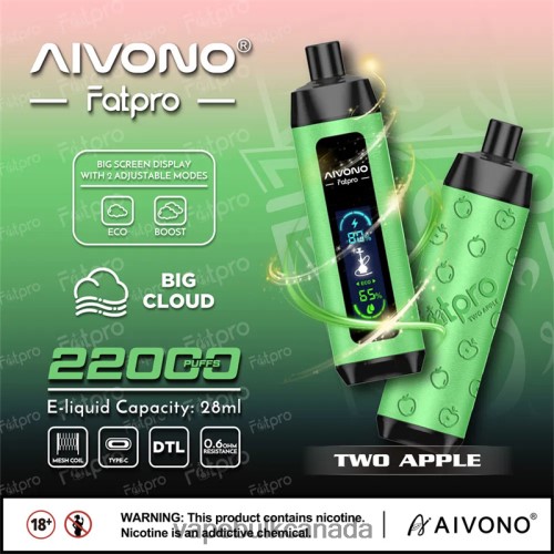 E Cigarette Wholesale - Aivono Fatpro 22000 Two Apple 2J4F601