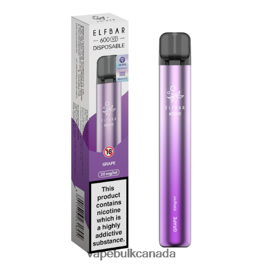 466BLN284 Grape - Vape Wholesale Distributor Canada ELFBAR 600V2 20mg