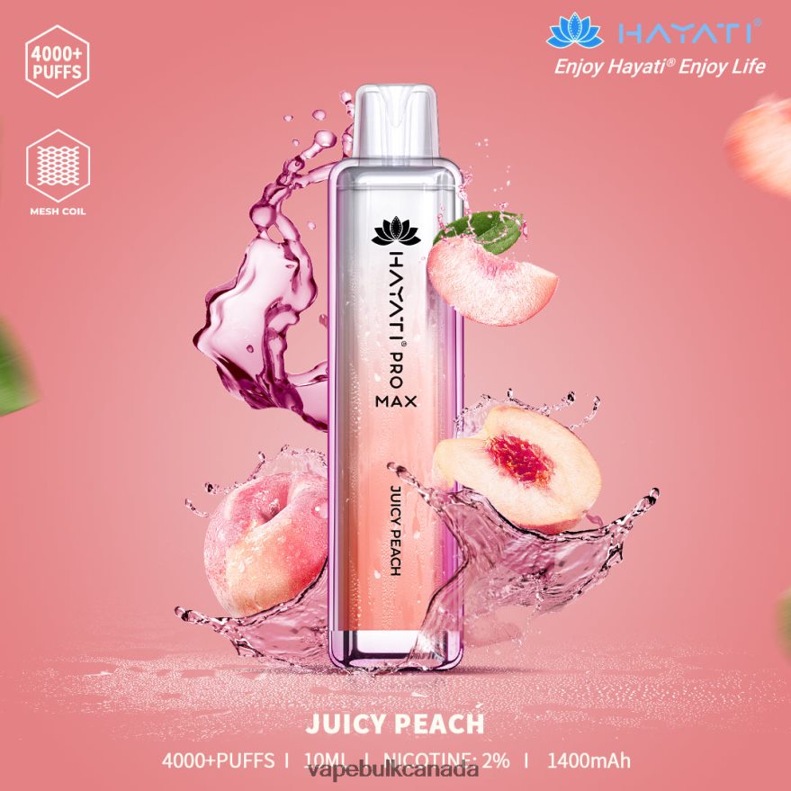 466BLN162 Juicy Peach - Vape Wholesale Canada Hayati Pro Max 4000