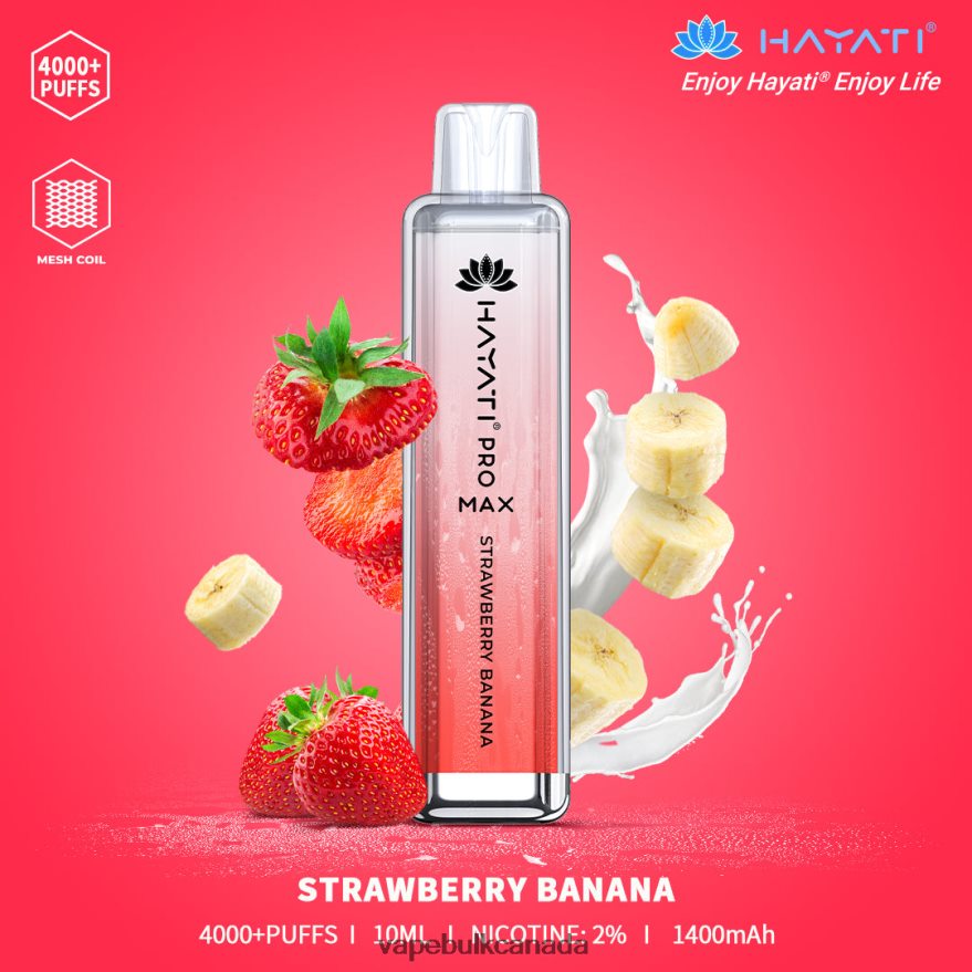 466BLN193 Strawberry Banana - Vape Bulk Canada Hayati Pro Max 4000