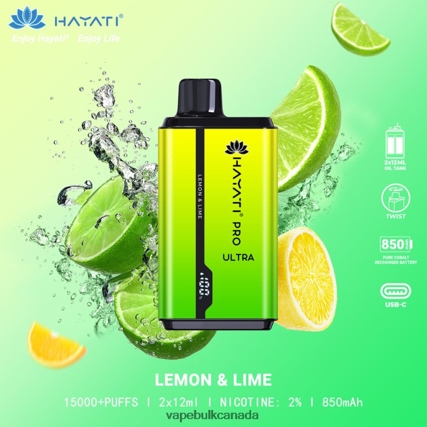 466BLN208 Lemon & Lime - Vice Vape Wholesale Canada Hayati Pro Ultra