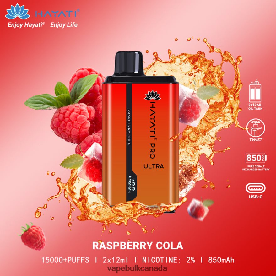 466BLN215 Raspberry Cola - Disposable Vape Wholesale Canada Hayati Pro Ultra