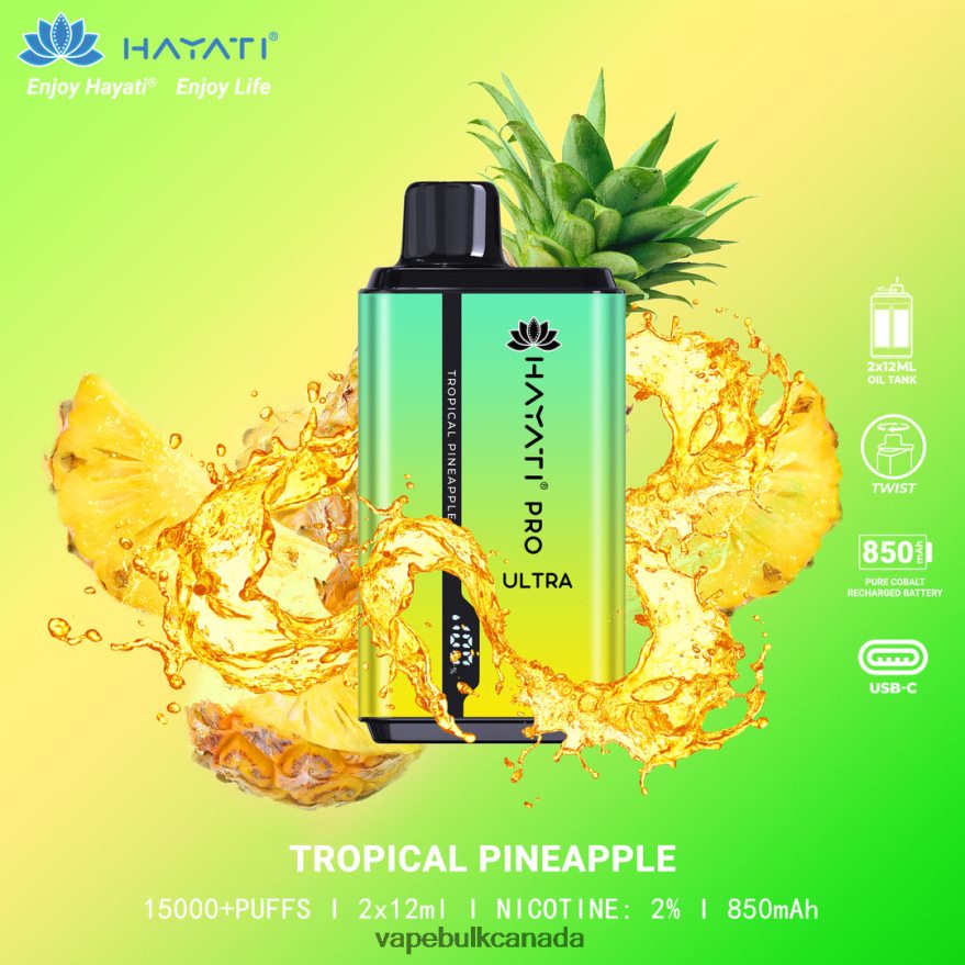 466BLN218 Tropical Pineapple - Vice Vape Wholesale Canada Hayati Pro Ultra