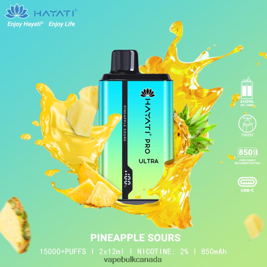 466BLN228 Pineapple Sours - Vice Vape Wholesale Canada Hayati Pro Ultra