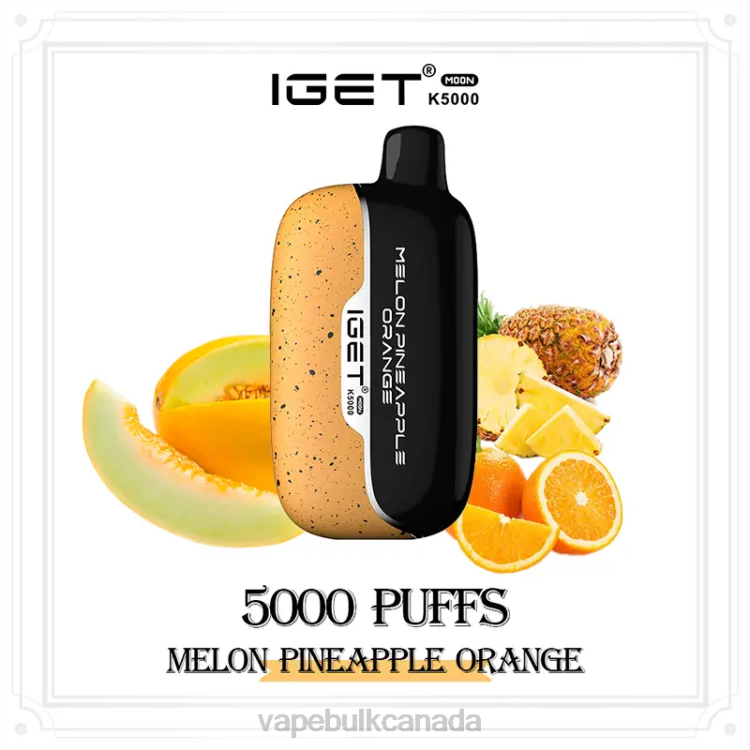 Vape Bulk Canada - IGET Moon K5000 D40P13 Melon Pineapple Orange