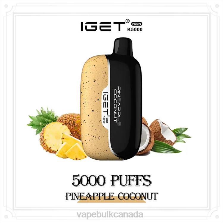 Vape Juice Wholesale Canada - IGET Moon K5000 D40P16 Pineapple Coconut