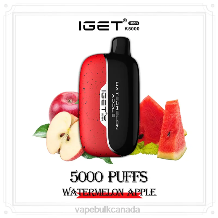 Vape Juice Wholesale Canada - IGET Moon K5000 D40P6 Watermelon Apple