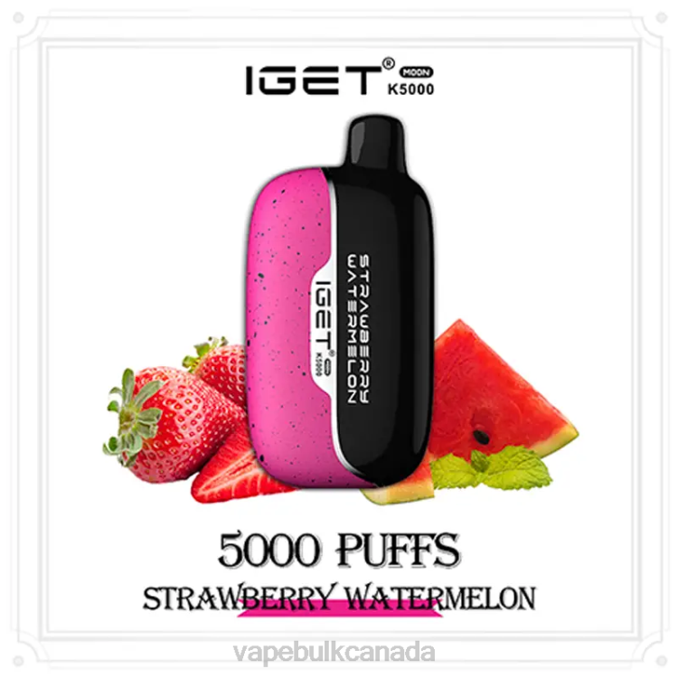 Vape Wholesale Supplier Canada - IGET Moon K5000 D40P9 Strawberry Watermelon