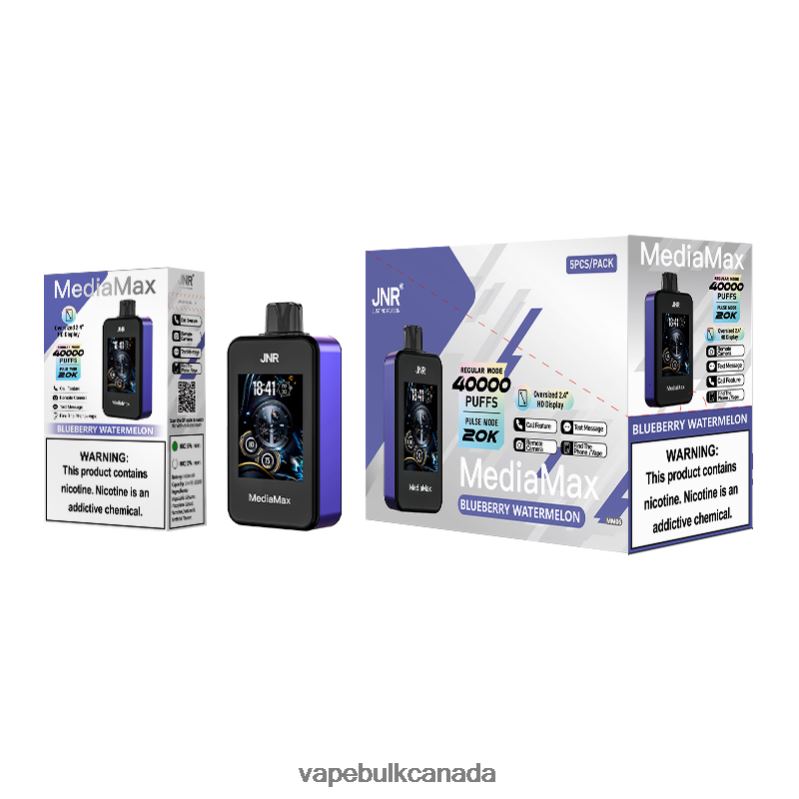 JNR MediaMax 40k Puff 8Z6TB12 Blueberry Watermelon - Vape Canada