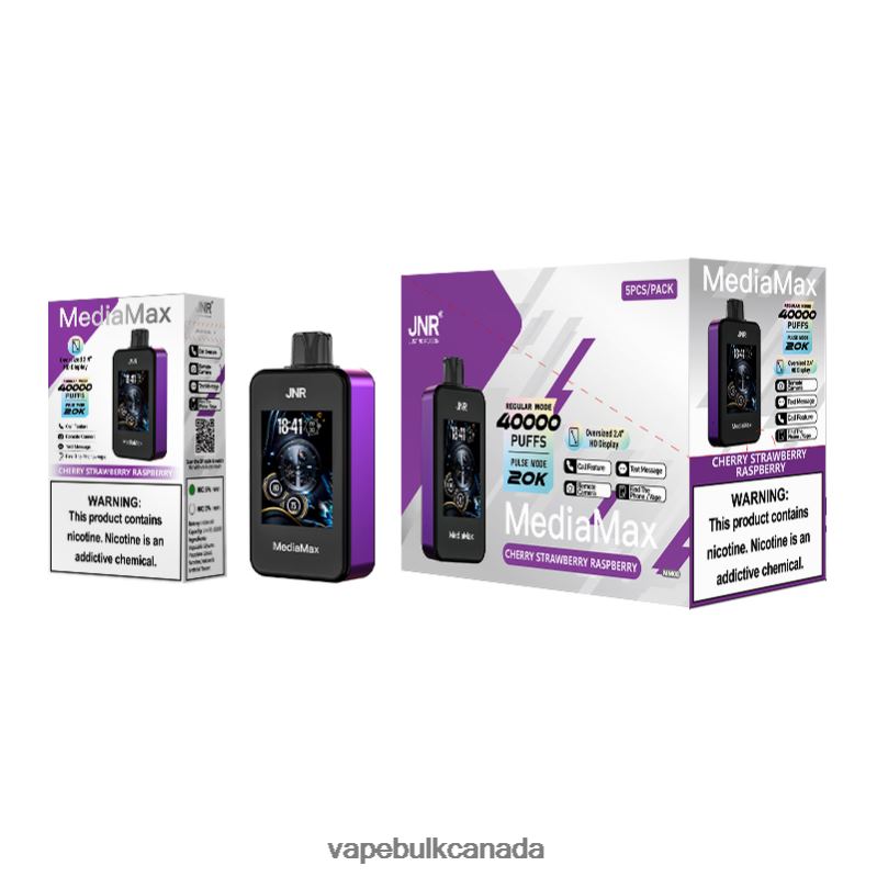 JNR MediaMax 40k Puff 8Z6TB14 Cherry strawberry raspberry - Vape Outlet