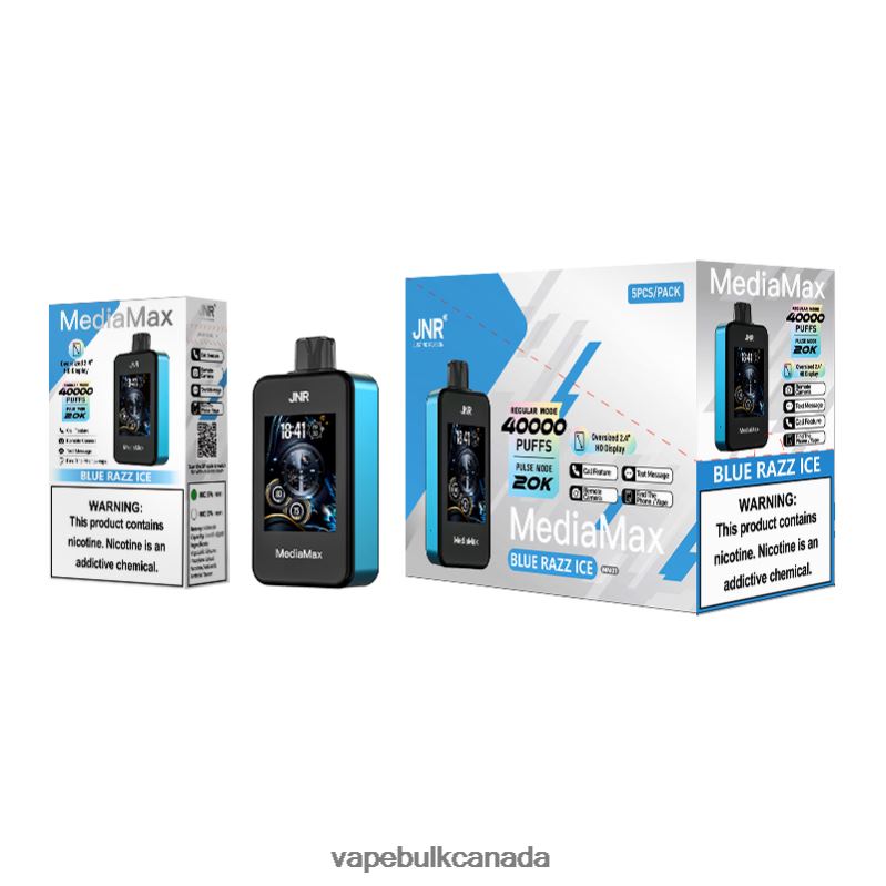 JNR MediaMax 40k Puff 8Z6TB21 Blue Razz Ice - Vape Canada