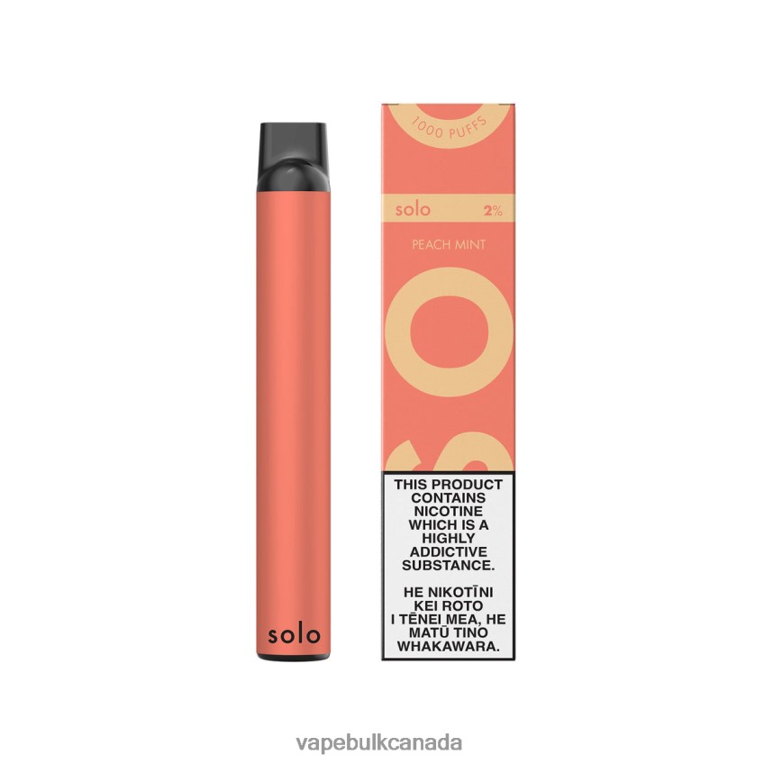 Vape Juice Wholesale Canada - Solo Disposable Vape Peach Mint 8N82J86