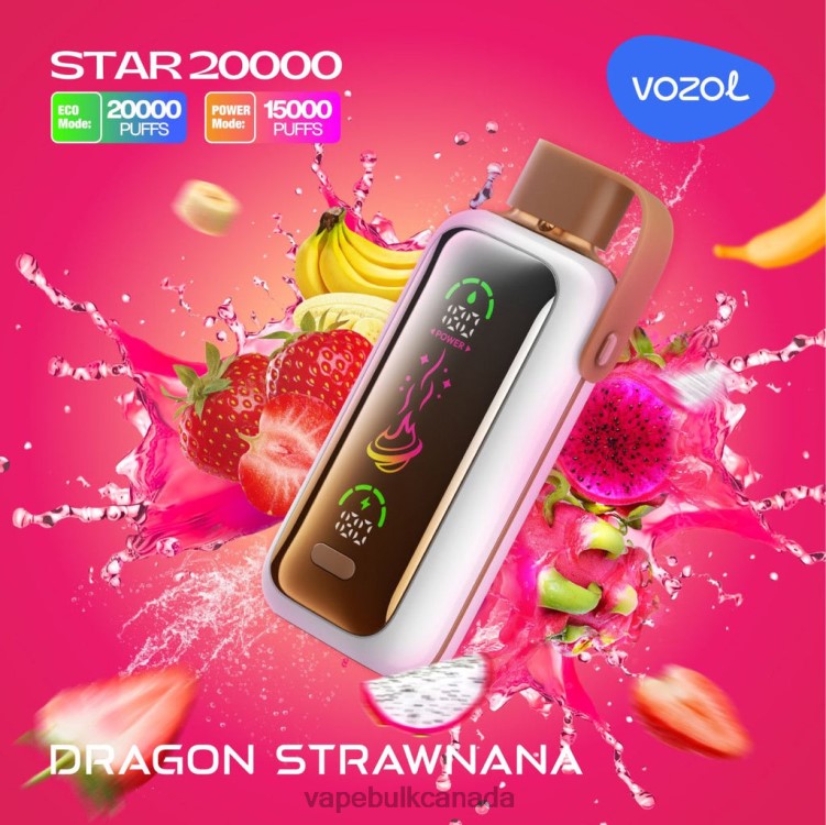 Vape Wholesale - VOZOL STAR 20000 BZ6448 DRAGON STRAWNANA