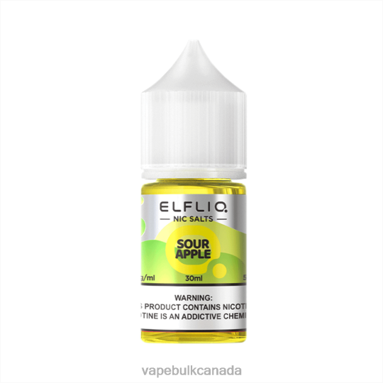 Vape Wholesale - ELFBAR ELFLIQ nic salt 30ml SOUR APPLE 6P6DF28