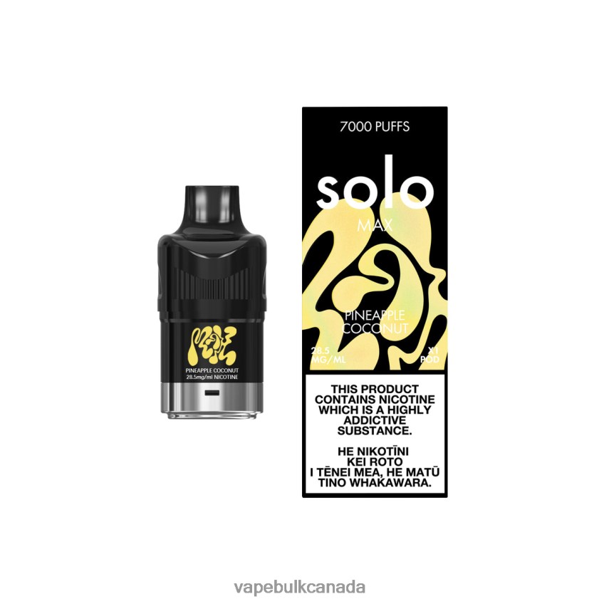 Disposable Vape Wholesale Canada - Solo MAX Pod Pineapple Coconut 8N82J875