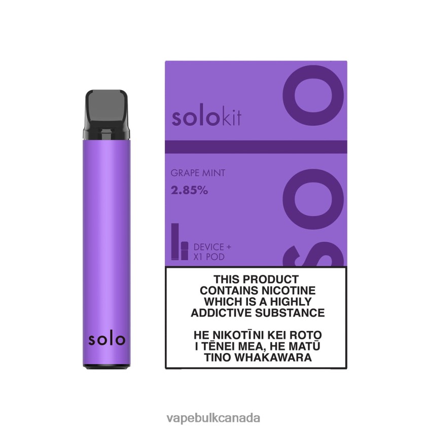 Disposable Vape Wholesale Canada - Solo Pod Kit Grape Mint 8N82J845